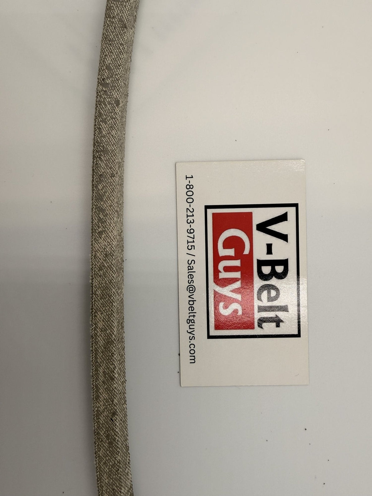 Close-up of aramid V-belt woven fabric cover